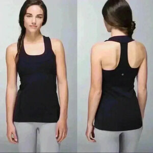 Lululemon classic black scoop neck racerback tank
